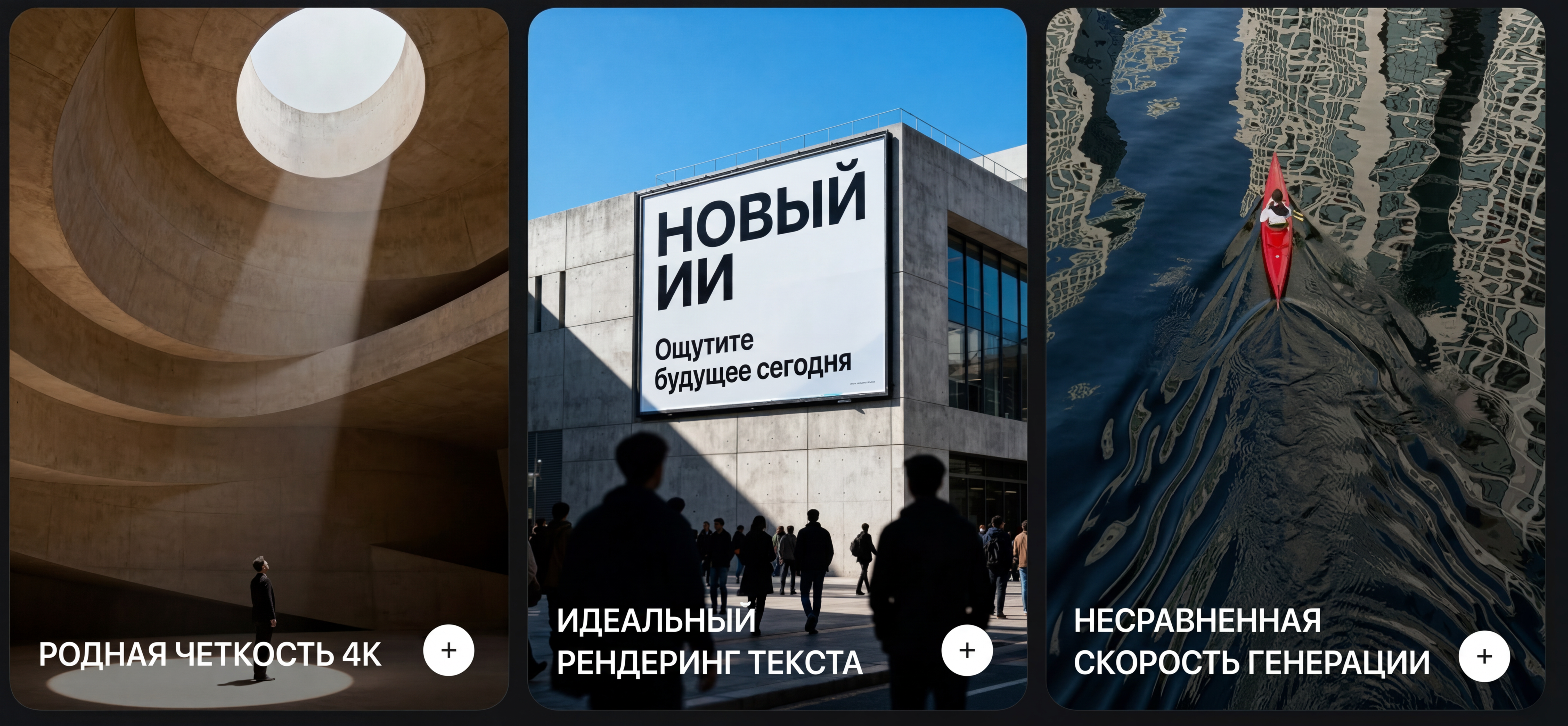 Родная четкость 4K, идеальный рендеринг текста, несравненная скорость генерации